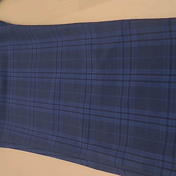 NWT BB Dakota Work it Out Blue Plaid Cropped Pants with Pockets - Picture 4 of 16